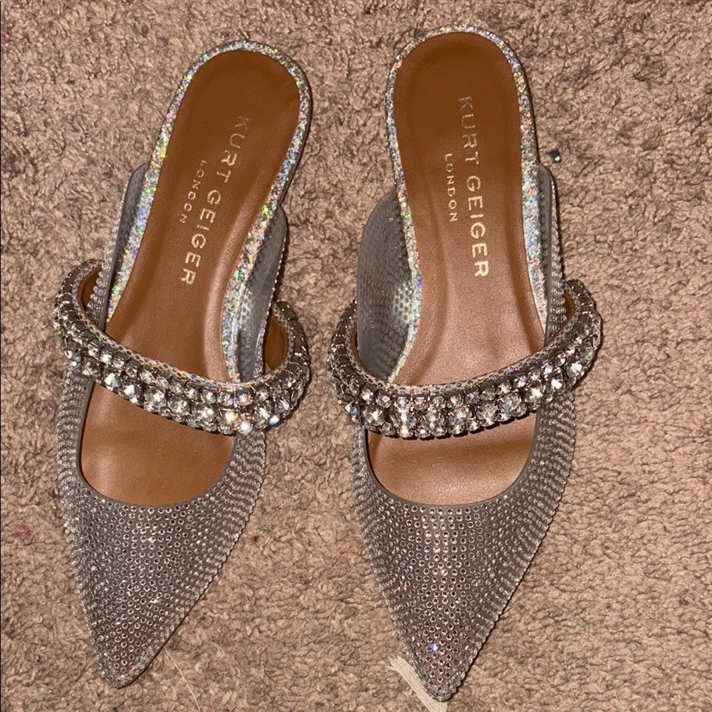 Kurt Geiger Silver Embellished Women's Shoes